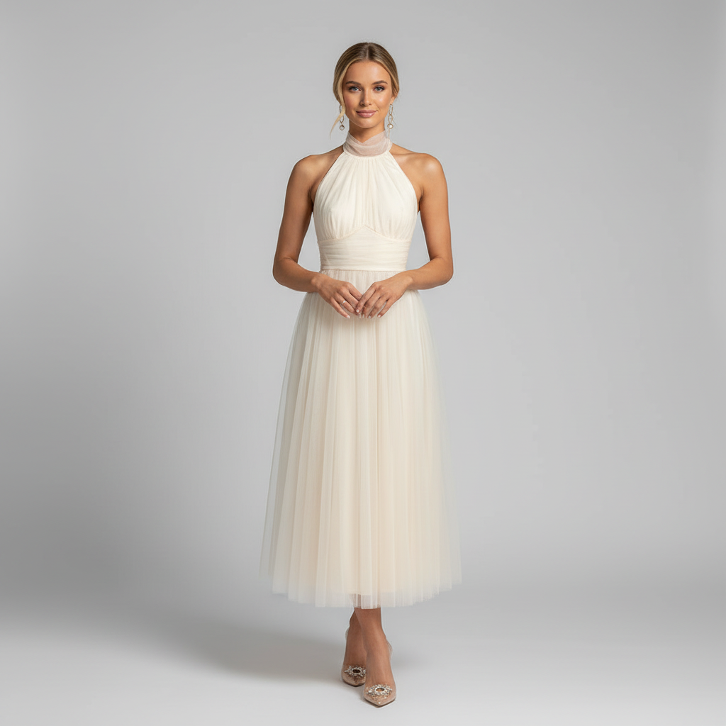 Ethereal Tulle Halter Gown