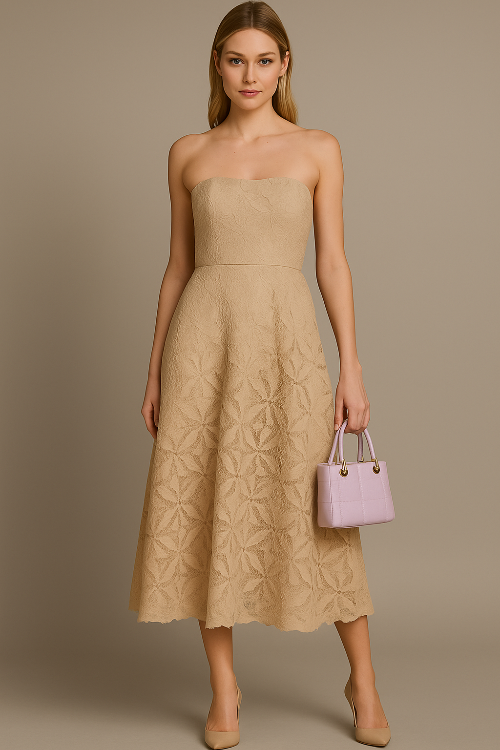 Whispering Lace Midi Dress
